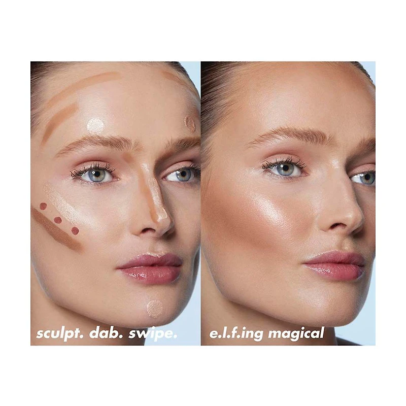 e.l.f. Halo Glow Highlight Beauty Wand - Champagne Campaign, 0.33 fl oz