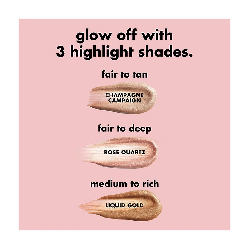 e.l.f. Halo Glow Highlight Beauty Wand - Champagne Campaign, 0.33 fl oz