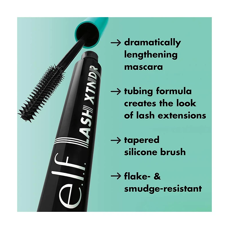 e.l.f. Lash XTNDR Mascara - Pitch Black, 0.25oz