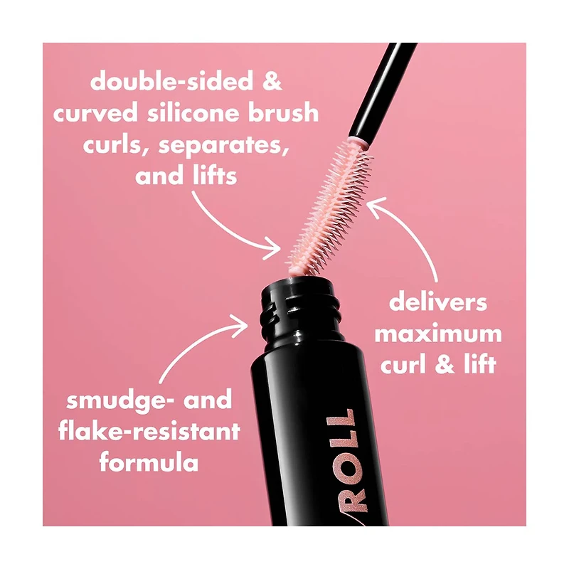 e.l.f. Lash 'N Roll Mascara - Pitch Black, 0.32oz