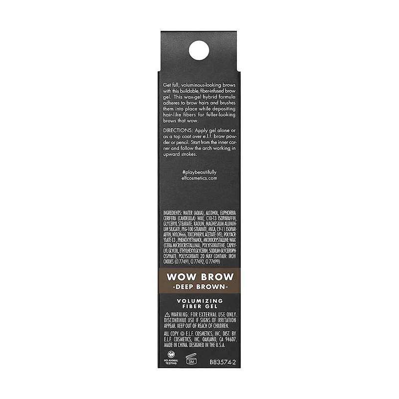 e.l.f. Wow Brow Gel - Deep Brown, 0.12oz