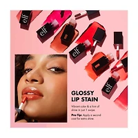 e.l.f. Glossy Lip Stain - Berry Queen, 0.1 fl oz