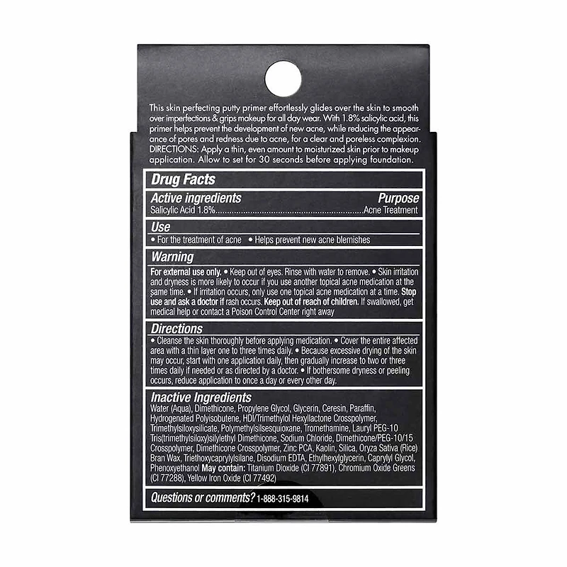 e.l.f. Acne Fighting Putty Primer - 1.8% Salicylic Acid, 0.74oz