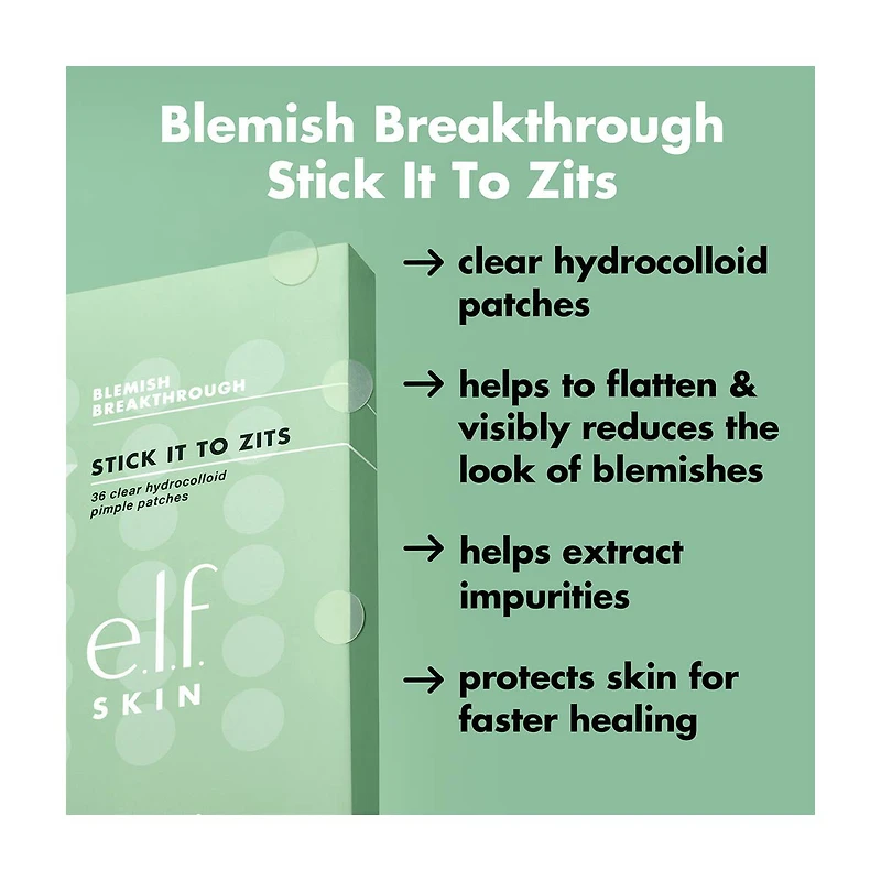 e.l.f. SKIN Blemish Breakthrough Stick It to Zits Pimple Patches, 36ct