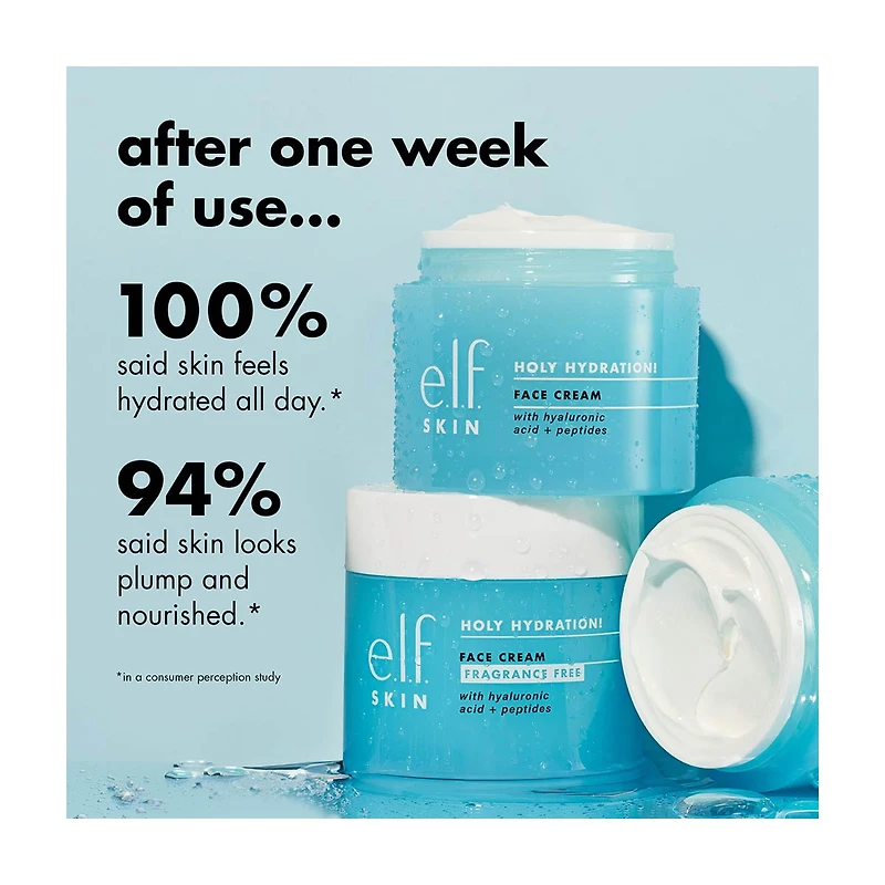 e.l.f. SKIN Holy Hydration! Face Cream Fragrance Free, 1.7oz