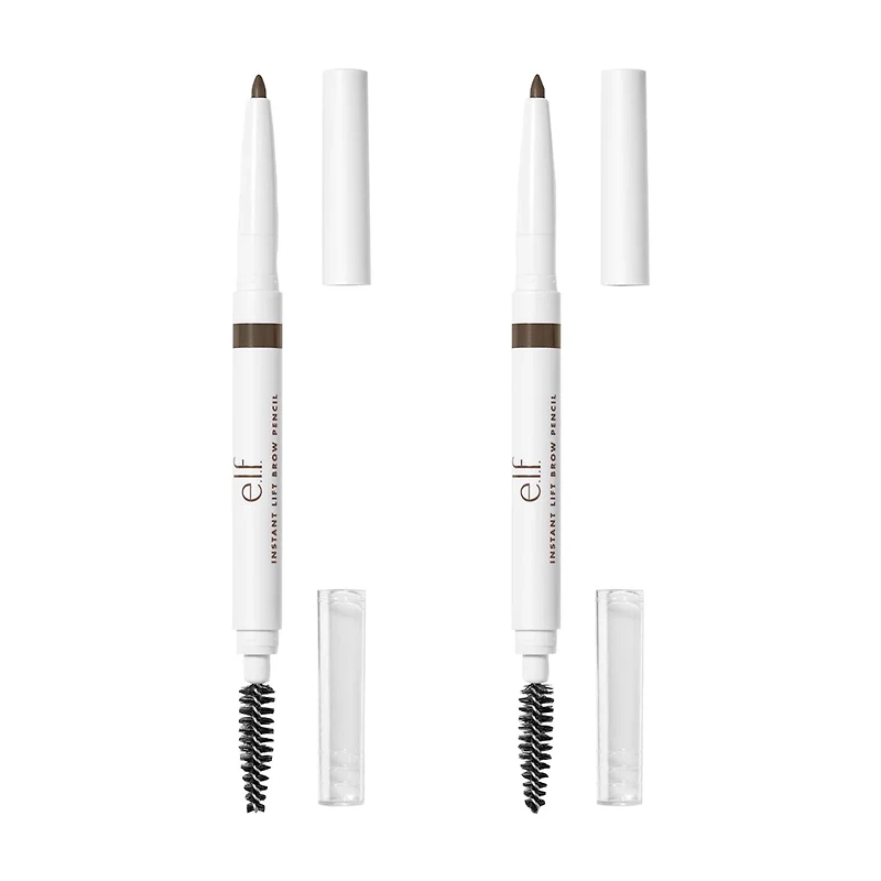 e.l.f. Instant Lift Brow Pencil Set, Neutral Brown, 0.006 oz, 2 ct