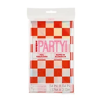 Unique Party Valentine's Day Retro-style Foil Tablecover, 54 in x 84 in