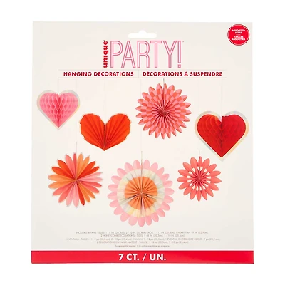 Unique Party! Valentine's Day Hanging Decorations, 7 ct