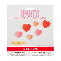 Unique Party! Valentine's Day Wall Decorations, 6 ct