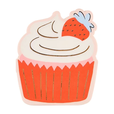 Valentine's Day Cupcake-Shaped Lunch Napkins