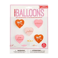 Unique Balloons Valentine's Day Wall Decorations, 5 ct