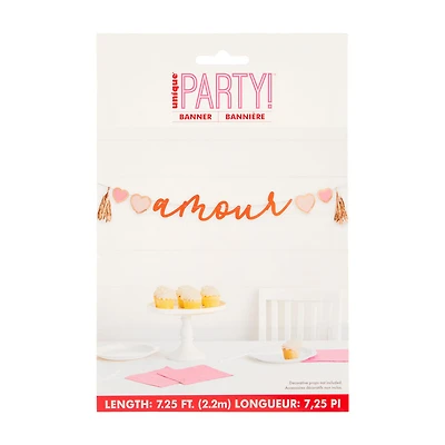 Unique Party! Valentine's Day Amour Banner 7.25 ft