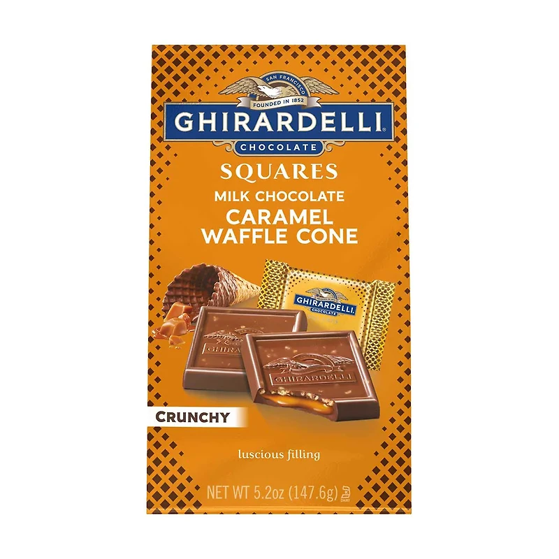 Ghirardelli Milk Caramel Waffle Cone, 5.2 oz