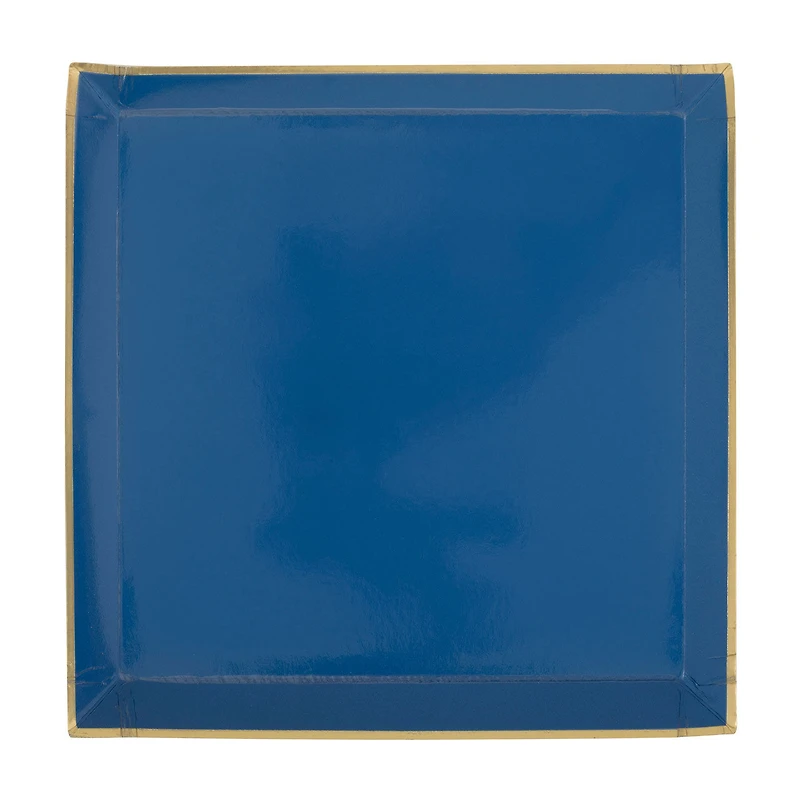 Lapis Blue Square Dessert Plates, 8 ct, 8.25"