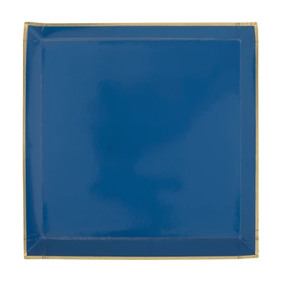 Lapis Blue Square Dessert Plates, 8 ct, 8.25"