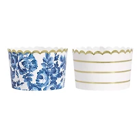 Hamptons Vibes Scalloped Paper Treat Cups, 16 ct