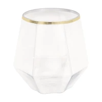 Premier Stylz Clear Plastic Stemless Glass, 15 oz