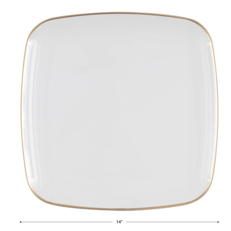 Premier Stylz Clear Plastic Serving Trays, 2 ct