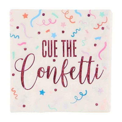 Sassy & Sweet "Cue the Confetti" Beverage Napkins, 16 ct