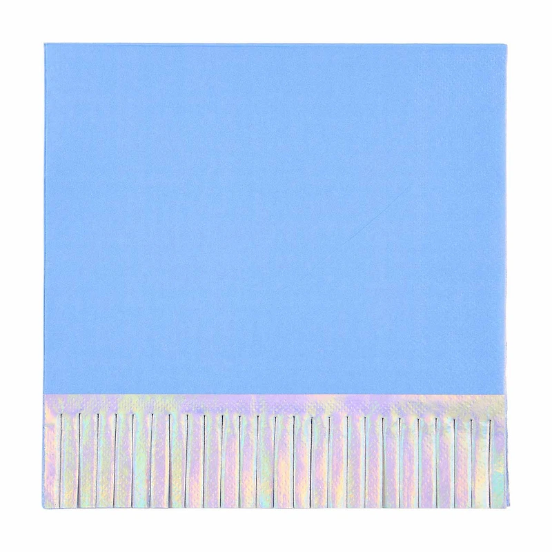 Perwinkle Fringe Luncheon Napkins