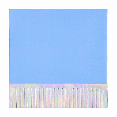 Perwinkle Fringe Luncheon Napkins