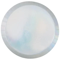 Iridescent Round Shallow Dinner Plates, 9.25 in, 8 ct