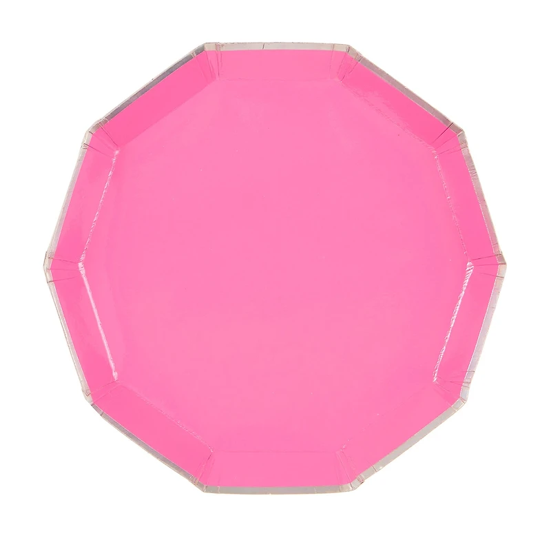 Peony Shallow Decagon Shaped Plates, 8.25 in, 8 ct