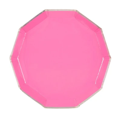 Peony Shallow Decagon Shaped Plates, 8.25 in, 8 ct
