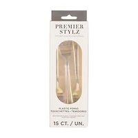 Iridescent Plastic Forks, 15 ct