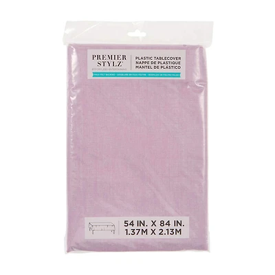Lilac Flannel-Backed Rectangular Vinyl Table Cover