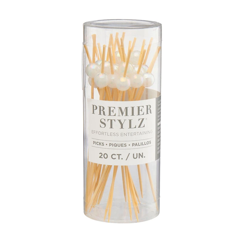 Iridescent Ball Bamboo Food Picks, 20 ct