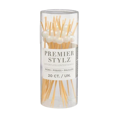 Iridescent Ball Bamboo Food Picks, 20 ct