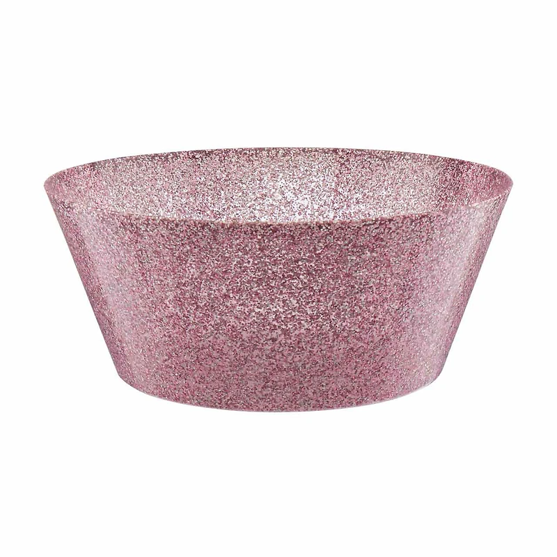 Pink, Blue and Iridescent Glitter Plastic Serving Bowl