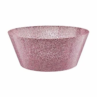 Pink, Blue and Iridescent Glitter Plastic Serving Bowl
