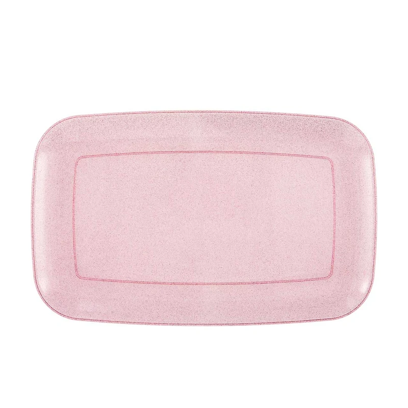 Pink, Blue and Iridescent Glitter Plastic Serving Tray