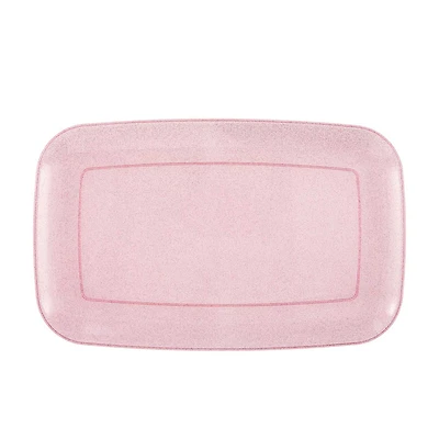 Pink, Blue and Iridescent Glitter Plastic Serving Tray