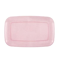 Pink, Blue and Iridescent Glitter Plastic Serving Tray