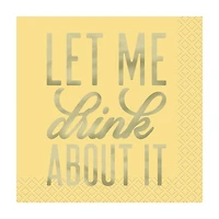 Boho Brunch "Let Me Drink About It" Beverage Napkins, 16ct
