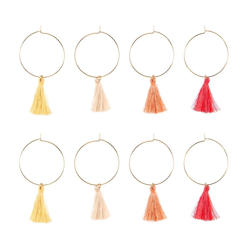 Assorted Fringed Drink Charms, 8 ct