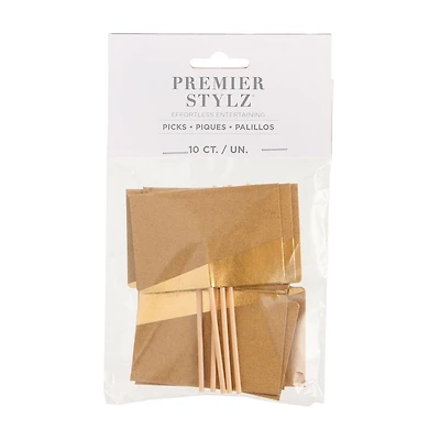 Kraft Paper Write-On Food Picks, 10 ct