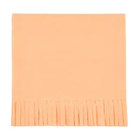 Boho Peach Fringe Luncheon Napkins, 16 ct