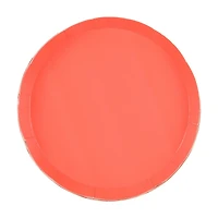 Boho Coral Round Shallow Dessert Plates, 8.25 in, 8ct