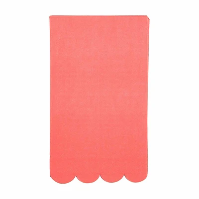 Boho Coral Scalloped Dinner Napkins, 16 ct