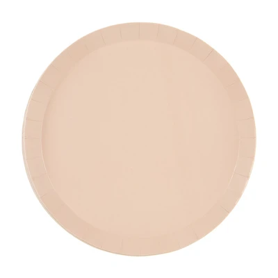 Boho Earthy Brown Round Dinner Plates, 9.25 in, 8 ct