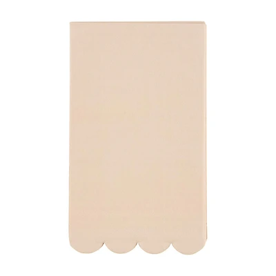 Boho Earthy Brown Scalloped Dinner Napkins, 16 ct