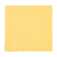 Boho Warm Yellow Fringe Luncheon Napkins, 16 ct