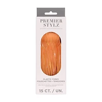 Pink & Orange Marble Plastic Forks, 15 ct