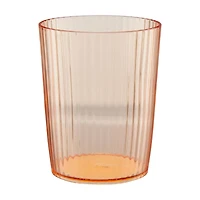 Peach Translucent Ribbed Reusable Plastic Cup, 17 oz