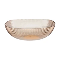 Boho Earthy Brown Square Plastic Serving Bowl