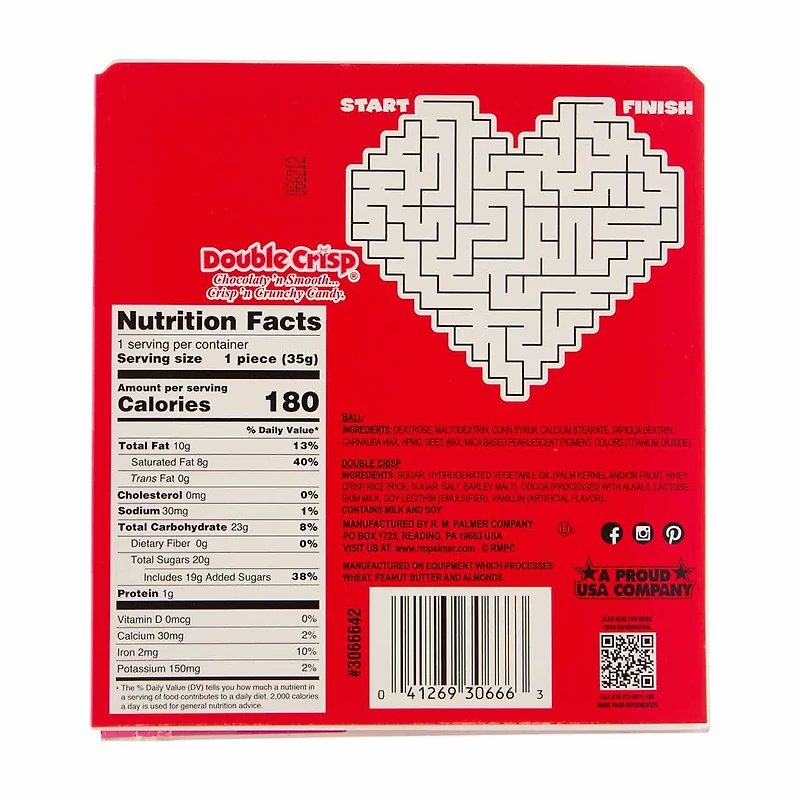 Palmer 'You A-Maze Me' Double Crisp Chocolate Maze with Edible Candy Ball, 1.25 oz